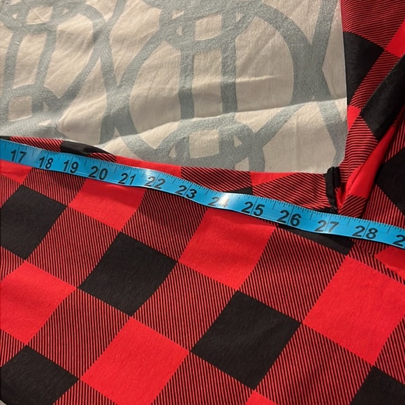 SALE Red and Black Plaid Leggings Women’s Small Full Length Stretch Leggings NEW - Picture 6 of 7